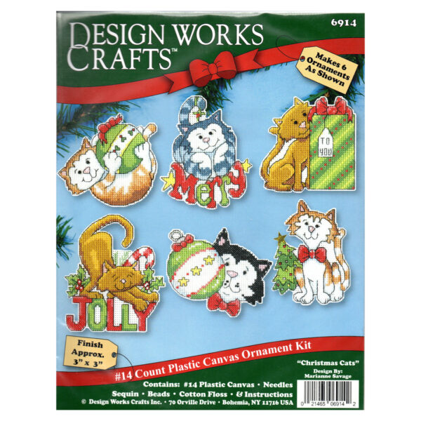 Kit de punto de cruz gatitos navideños