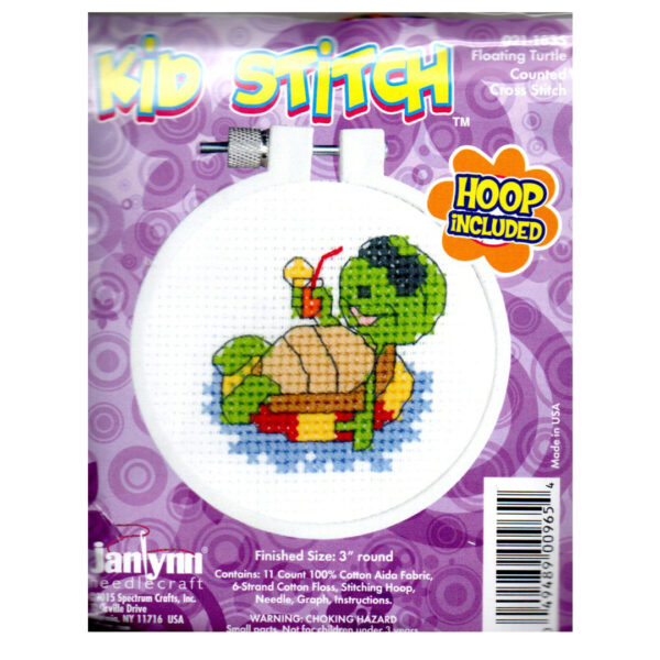 Mini Kit de punto de cruz tortuga